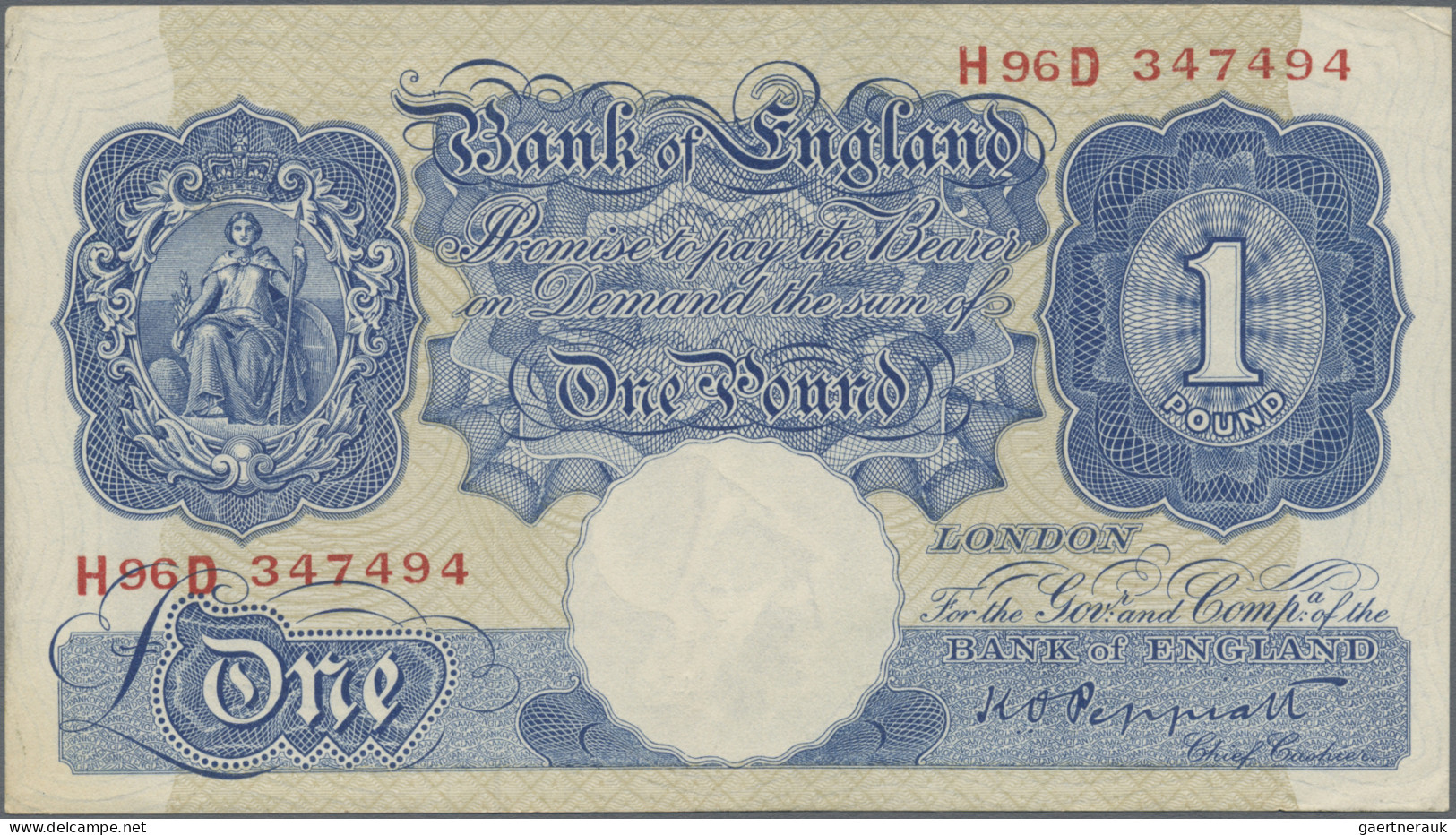 Great Britain: Bank Of England, Lot With 6 Banknotes, Series 1947-1955, Comprisi - Altri & Non Classificati