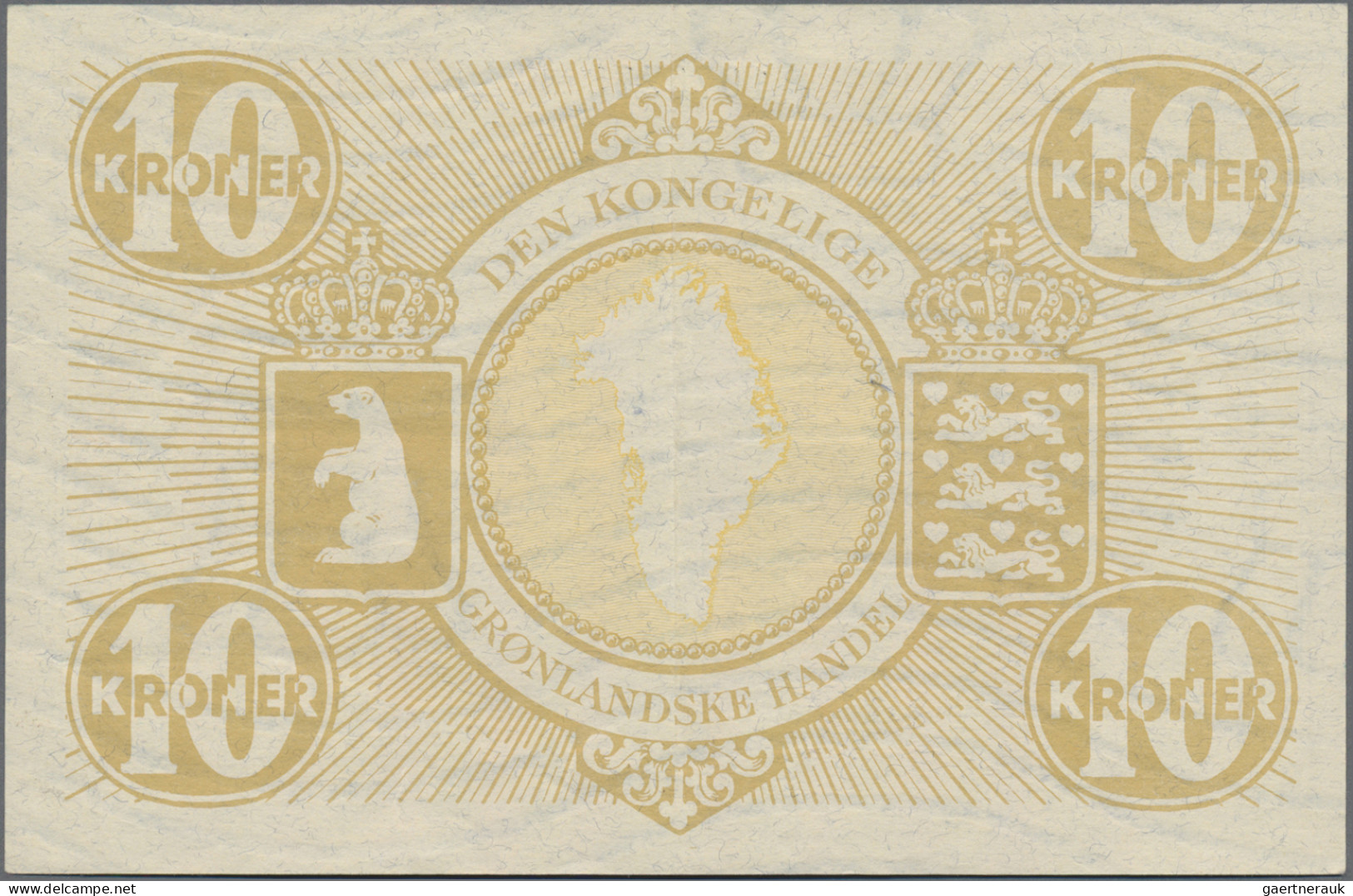 Greenland: Kongelige Grønlandske Handel, 10 Kroner ND(1953-67), P.19b, Stronger - Groenlandia