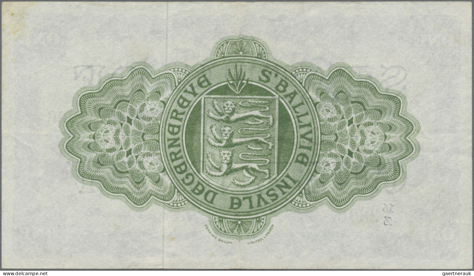 Guernsey: The States Of Guernsey, Pair With 10 Shillings 1966 (P.42c, F) And 1 P - Autres & Non Classés