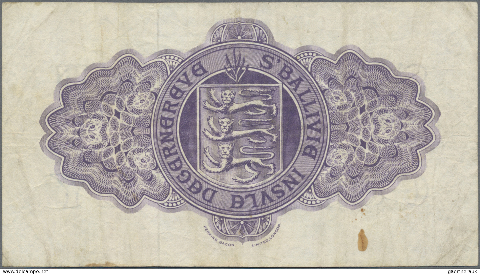 Guernsey: The States Of Guernsey, Pair With 10 Shillings 1966 (P.42c, F) And 1 P - Other & Unclassified