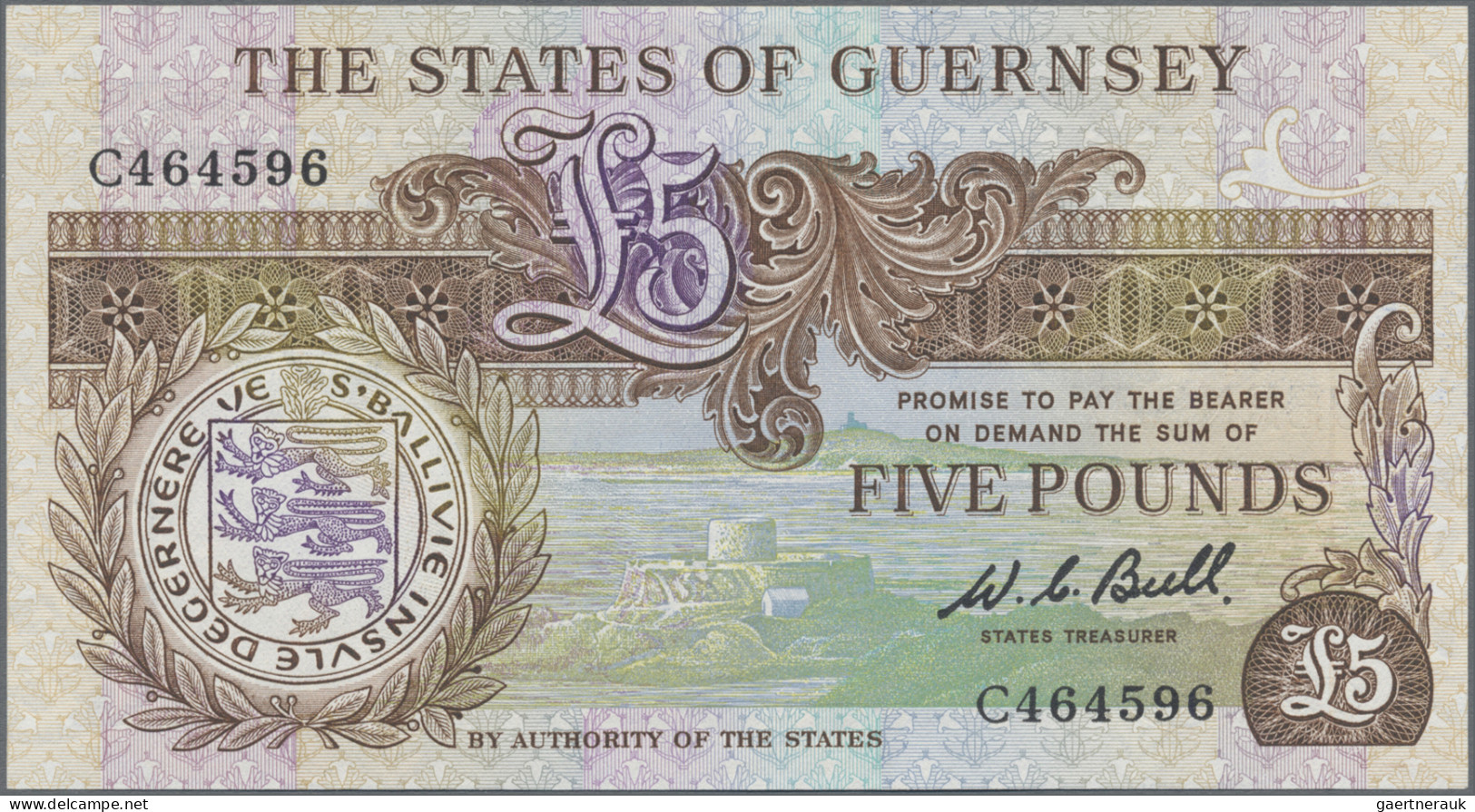 Guernsey: The States Of Guernsey, Set With 3 Banknotes, Series ND(1980-89), With - Other & Unclassified