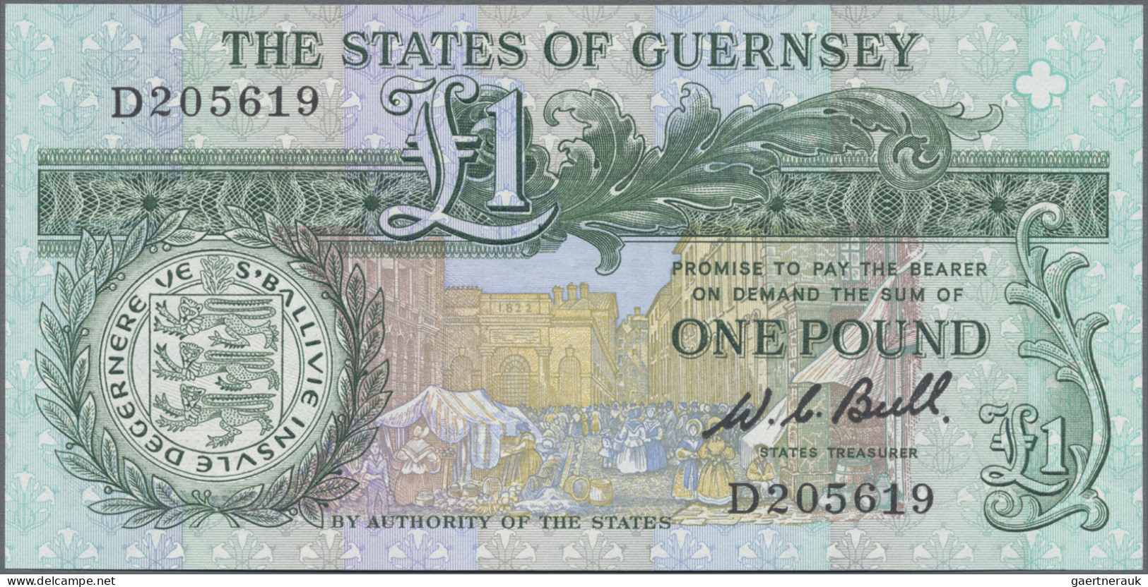 Guernsey: The States Of Guernsey, Set With 3 Banknotes, Series ND(1980-89), With - Other & Unclassified