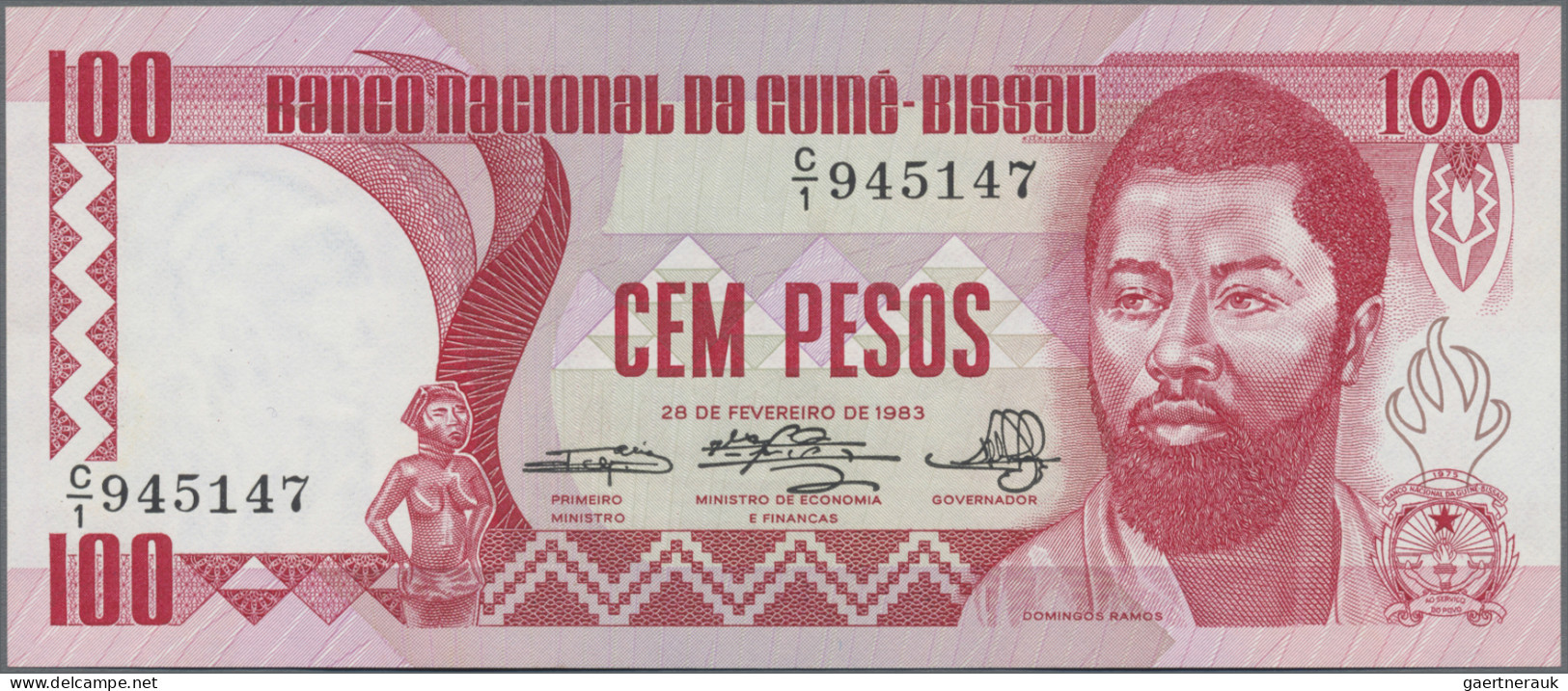 Guinea Bissau: Banco Nacional Da Guiné-Bissau, 100 Pesos 1983, Prefix C/1, P.6 I - Guinee-Bissau
