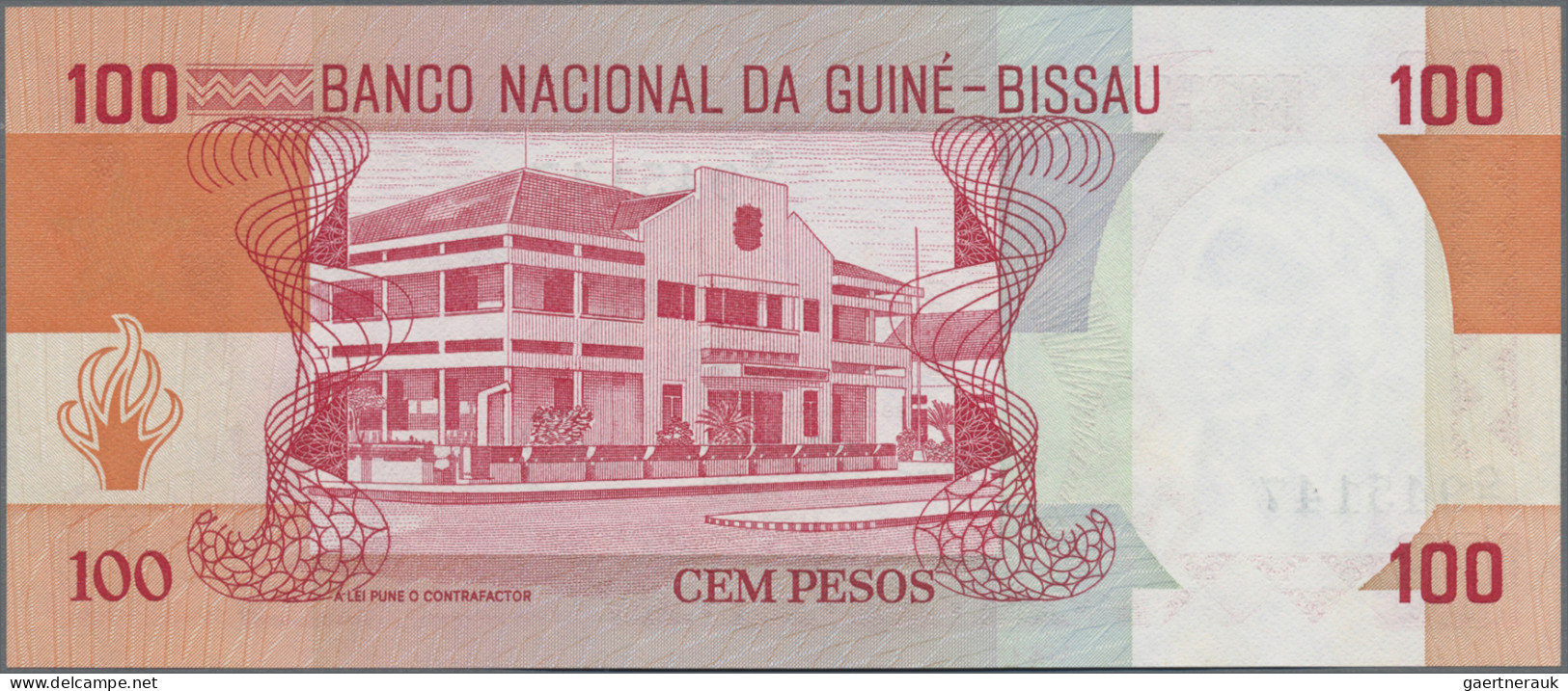 Guinea Bissau: Banco Nacional Da Guiné-Bissau, 100 Pesos 1983, Prefix C/1, P.6 I - Guinee-Bissau