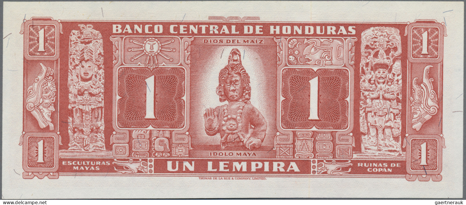 Honduras: El Banco Central De Honduras, 1 Lempira 30th July 1965, P.54Ab In UNC - Honduras