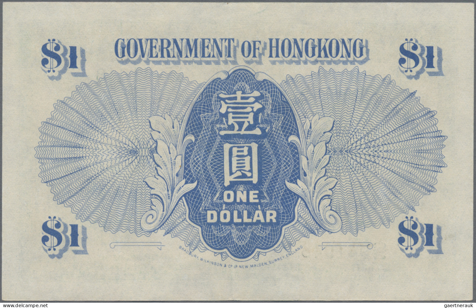 Hong Kong: Government Of Hong Kong, Very Nice Pair With 1 Dollar ND(1936) (P.312 - Hongkong