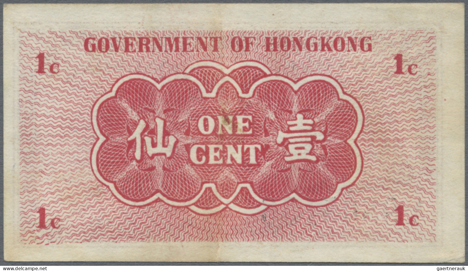 Hong Kong: Government Of Hong Kong, Very Nice Group Of 9 Small Size Notes, Serie - Hongkong