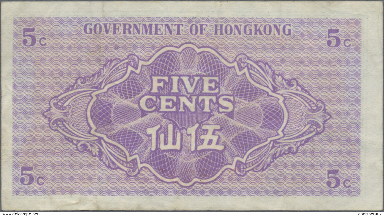 Hong Kong: Government of Hong Kong, very nice group of 9 small size notes, serie