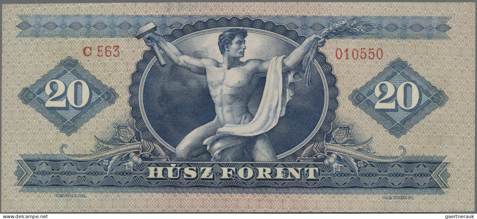 Hungary: Magyar Nemzeti Bank: Rare Set Of The 1949 Series With 10, 20 And 100 Fo - Hongrie