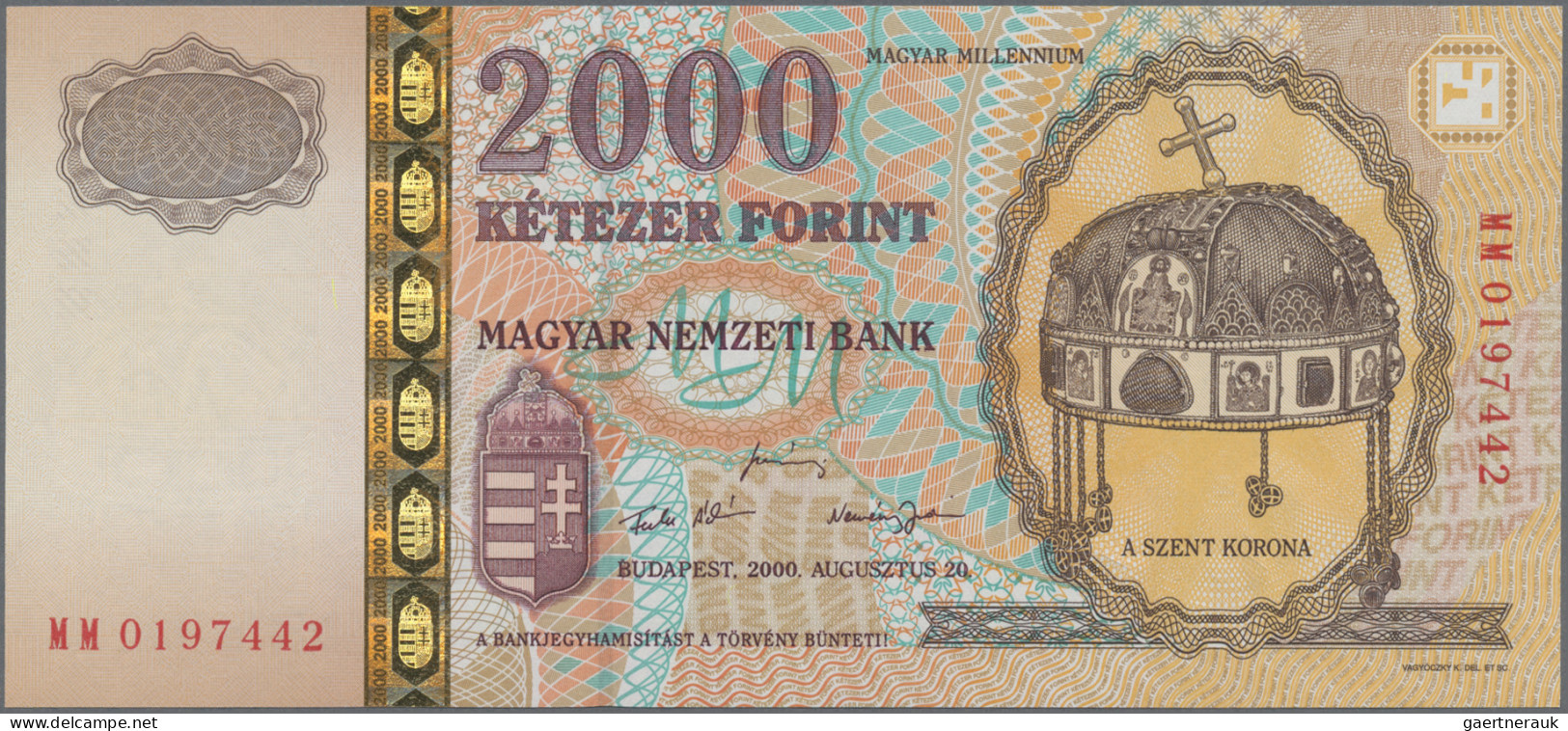 Hungary: Magyar Nemzeti Bank, Pair With 1.000- And 2.000-Forint Millennium Issue - Hungary