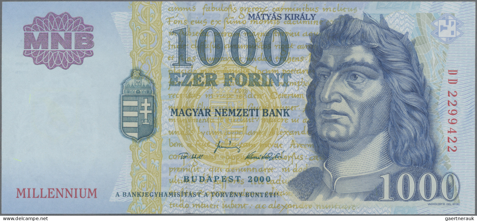 Hungary: Magyar Nemzeti Bank, Pair With 1.000- And 2.000-Forint Millennium Issue - Ungheria