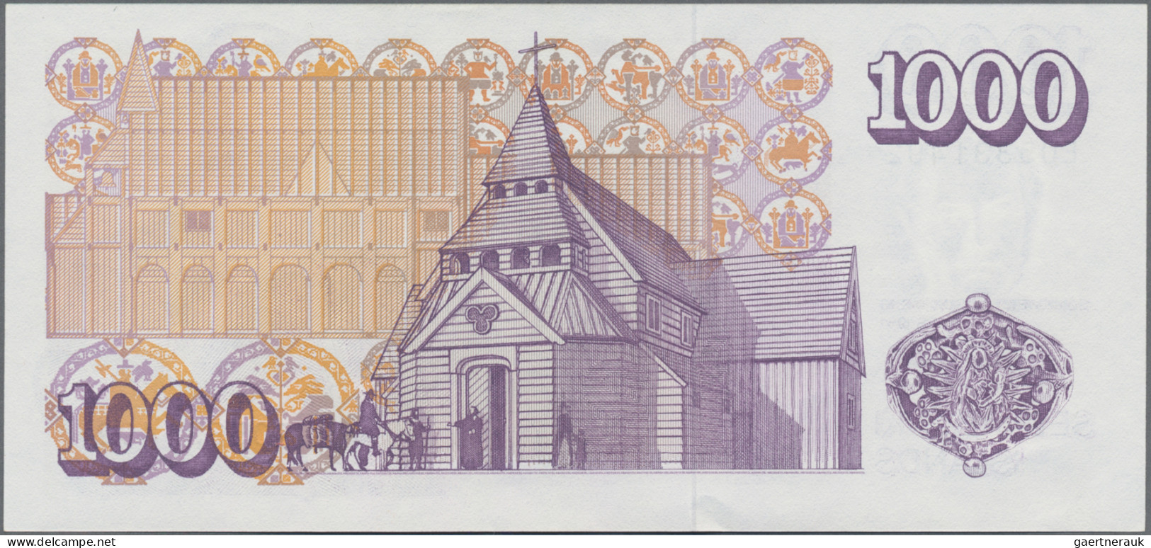 Iceland: Central Bank of Iceland, lot with 4 banknotes, comprising 1.000 and 5.0