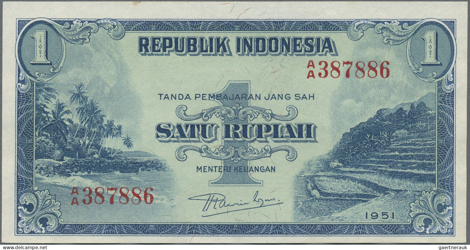 Indonesia: Republic Indonesia, Huge Lot With 17 Banknotes 1 And 2.5 Rupiah, Seri - Indonesia