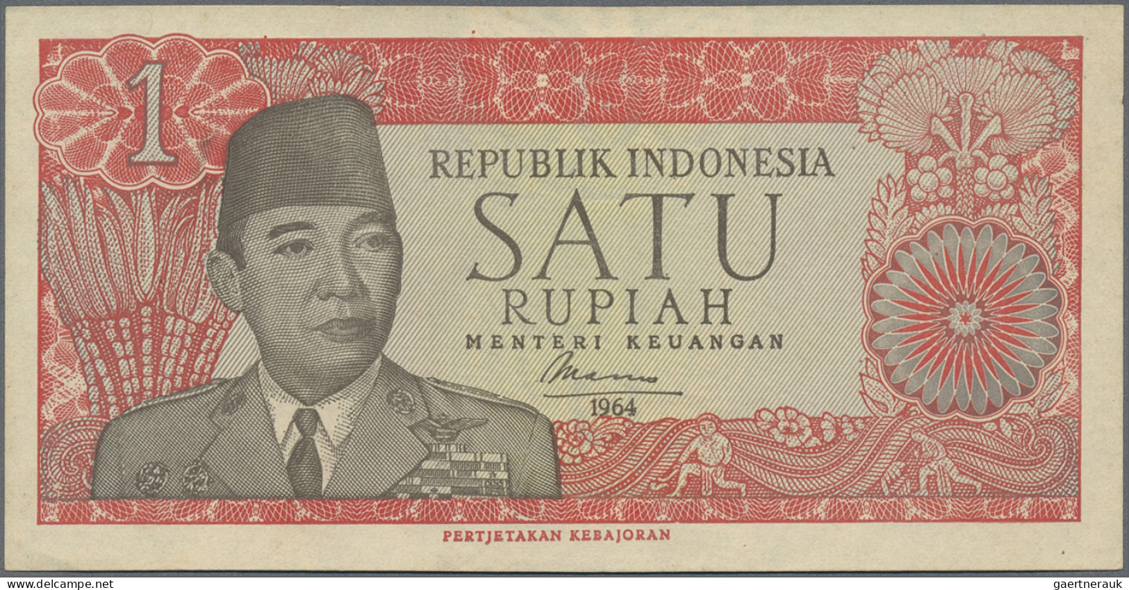 Indonesia: Republic Indonesia, Huge Lot With 17 Banknotes 1 And 2.5 Rupiah, Seri - Indonesië