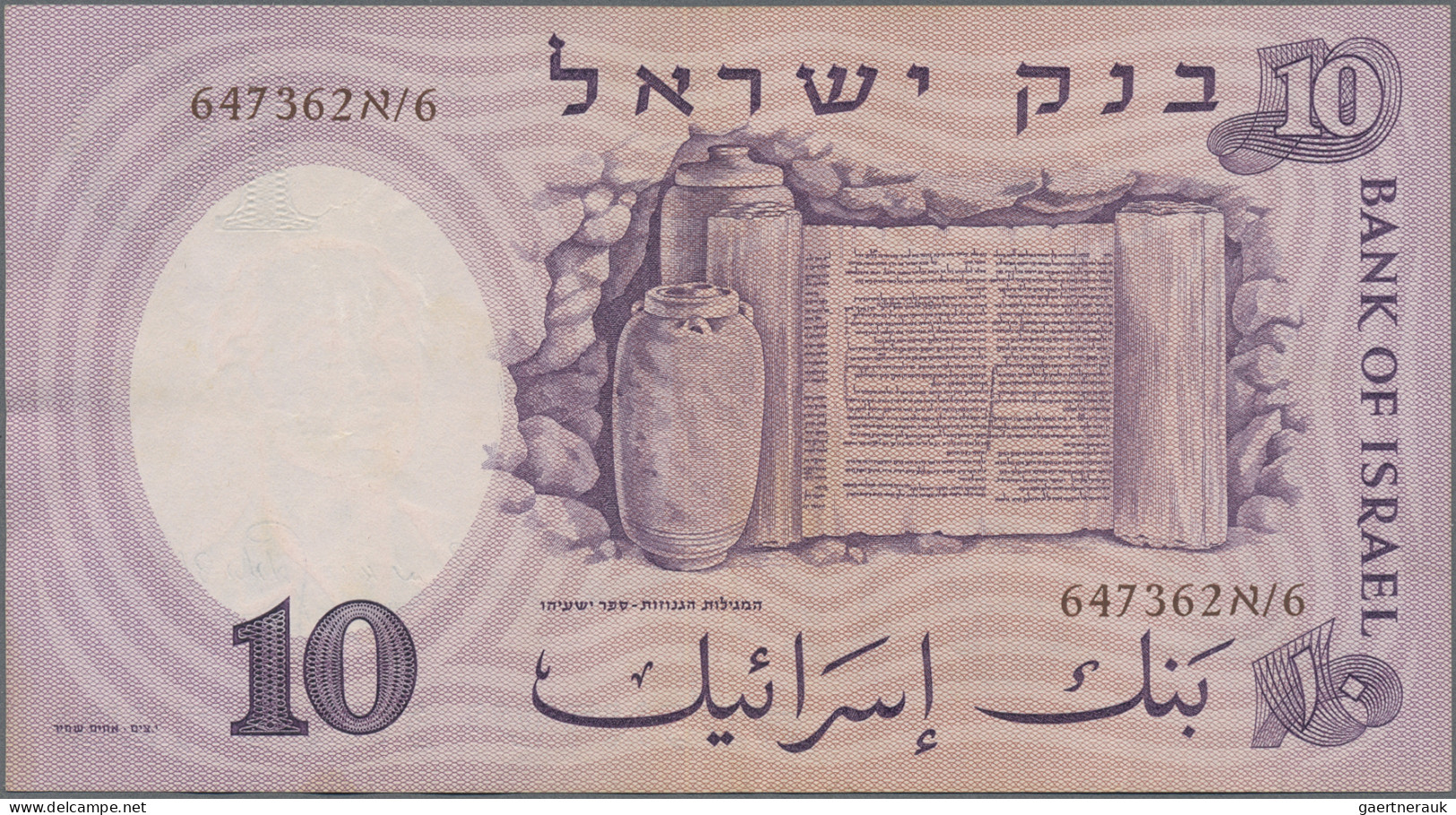Israel: Bank Of Israel, Lot With 7 Banknotes, 1958-1960 Series, With ½, 2x 1, 5, - Israël