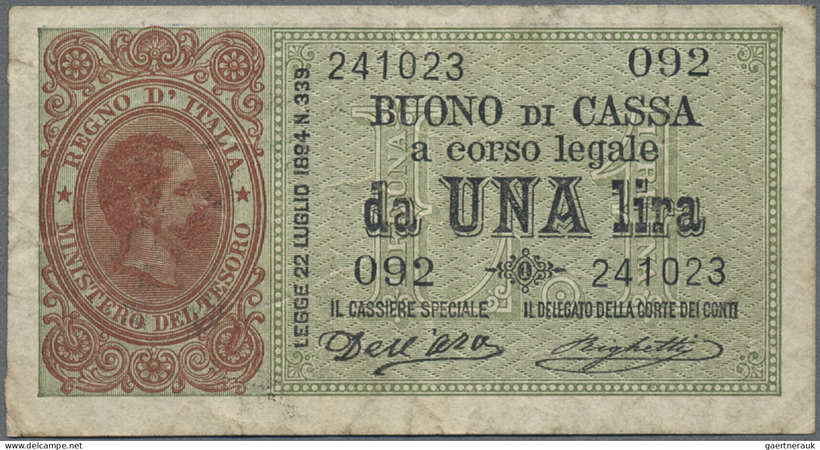 Italy: Regno D'Italia, State & Treasury Notes, Lot With 25 Banknotes, Series 187 - Andere & Zonder Classificatie