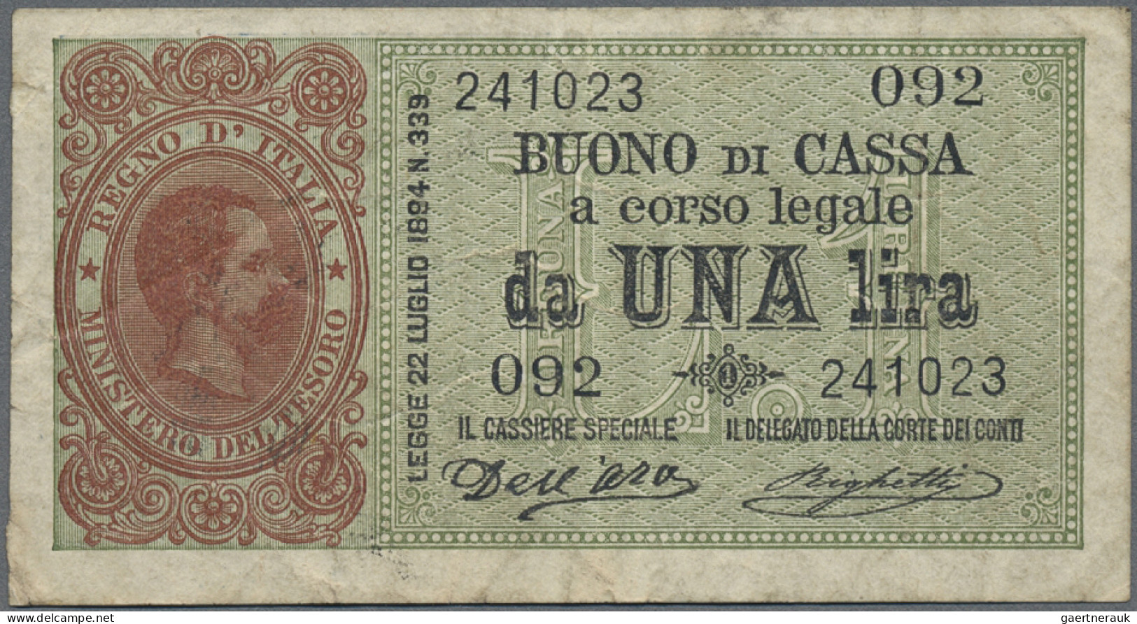 Italy: Regno D'Italia, State & Treasury Notes, Lot With 25 Banknotes, Series 187 - Other & Unclassified