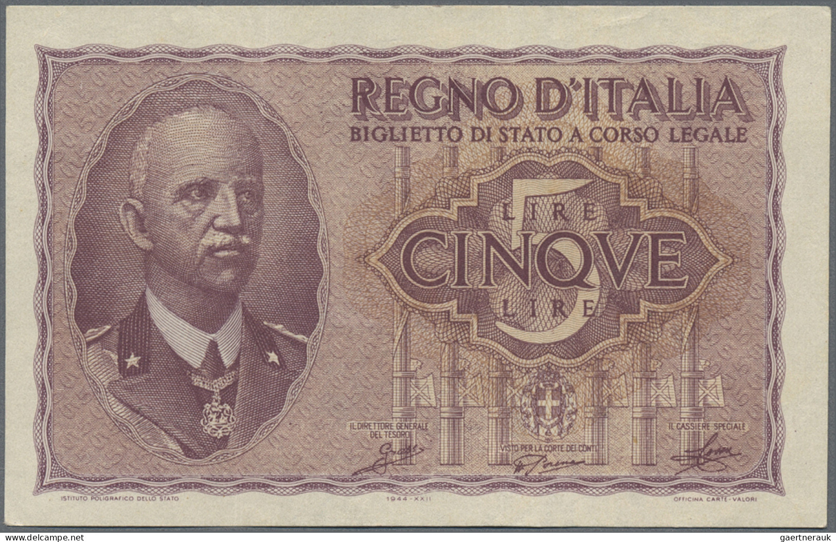 Italy: Regno d'Italia, State & Treasury Notes, lot with 25 banknotes, series 187