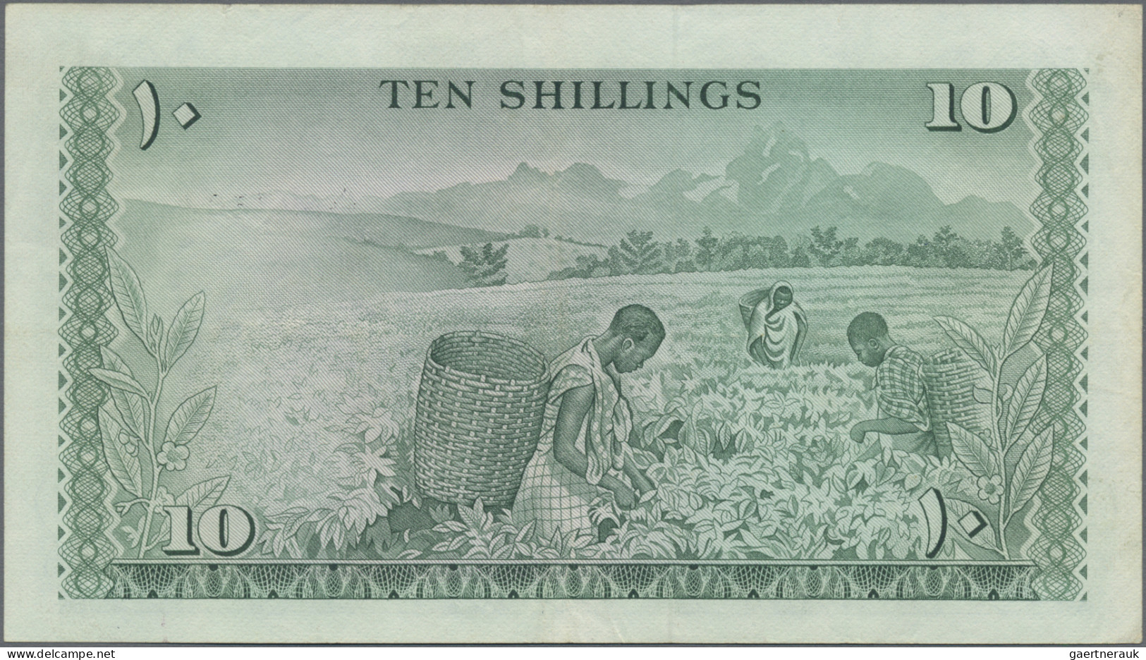 Kenya: Central Bank of Kenya, lot with 5 banknotes, series 1966/68, with 5, 10,