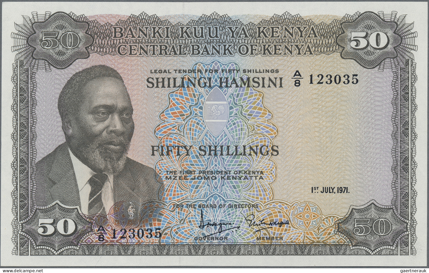 Kenya: Central Bank Of Kenya, Huge Lot With 10 Banknotes, Series 1969-1977, With - Kenya
