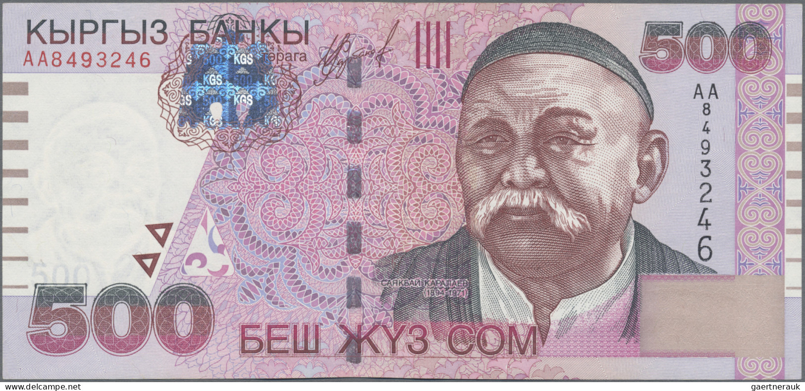 Kyrgyzstan: Bank Of Kyrgyzstan, Huge Lot With 26 Banknotes, 1 Tyin – 1.000 Som, - Kirgizïe