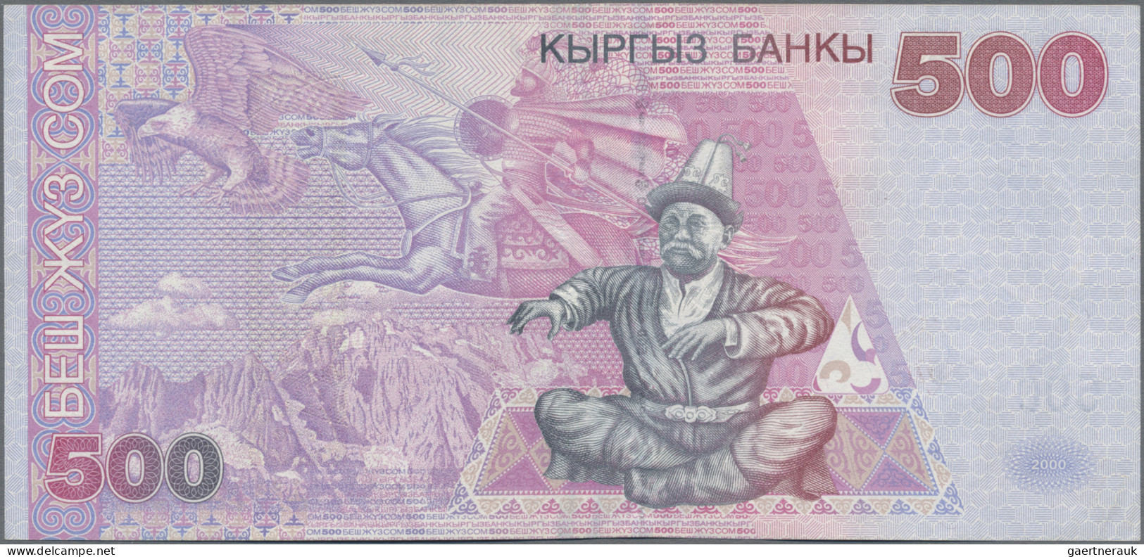 Kyrgyzstan: Bank Of Kyrgyzstan, Huge Lot With 26 Banknotes, 1 Tyin – 1.000 Som, - Kyrgyzstan