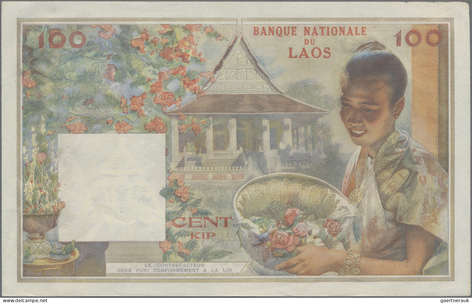 Laos: Banque Nationale Du Laos, Huge Lot With 15 Banknotes, Series 1957-1978, Co - Laos