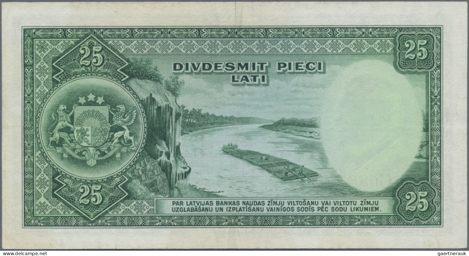 Latvia: Latvijas Banka, Very Nice Set With 3 Banknotes, With 25 Lati 1928 (P.18a - Letonia