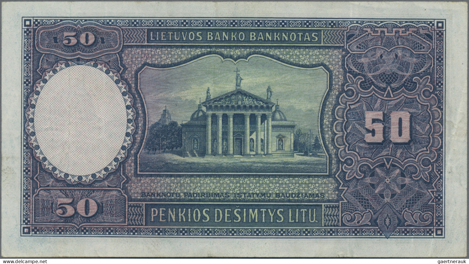 Lithuania: Lietuvos Bankas, Series 1927/28, Set With 10 Litu (P.23, VF/VF+, Rust - Litouwen