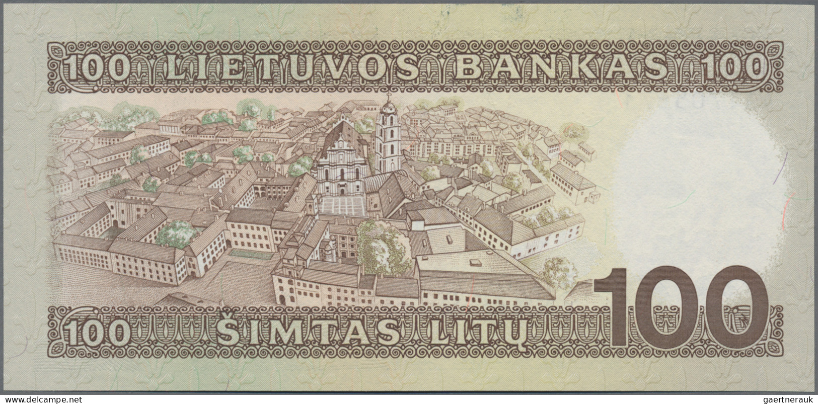 Lithuania: Lietuvos Bankas, Series 1991, Lot With 5 Banknotes, Comprising 2x 10 - Lituania