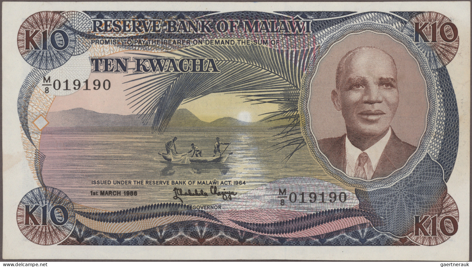 Malawi: The Reserve Bank Of Malawi, Very Nice Lot With 9 Banknotes, Series 1964- - Malawi