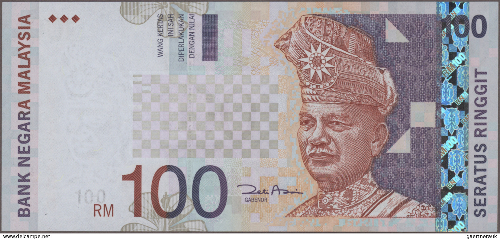 Malaysia: Bank Negara Malaysia, Lot With 7 Banknotes, Series 1999-2011, With 1, - Malaysia