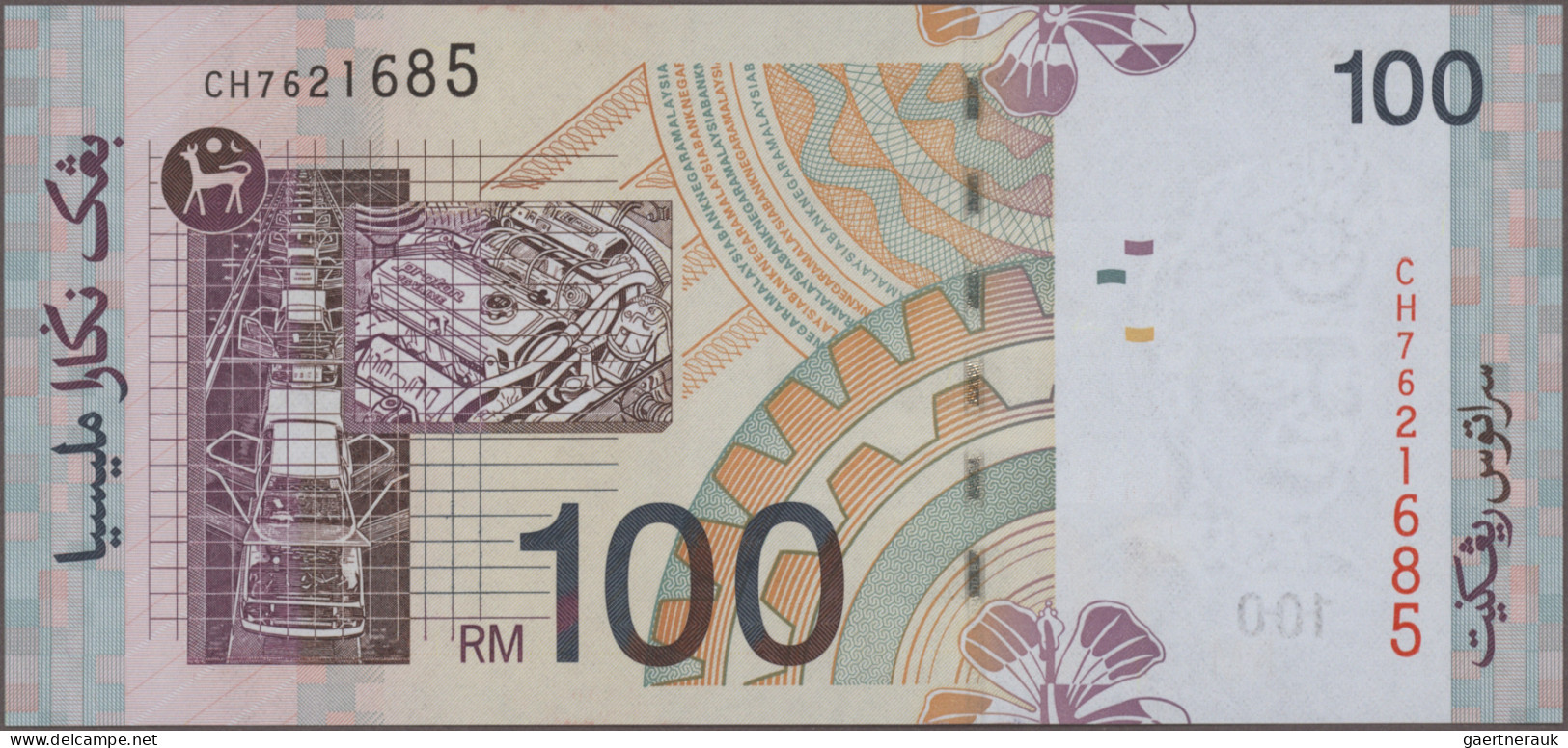 Malaysia: Bank Negara Malaysia, Lot With 7 Banknotes, Series 1999-2011, With 1, - Malasia