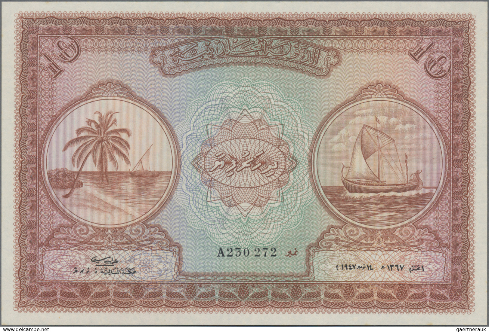 Maldives: Maldivian State / Government Treasurer, Lot With 4 Banknotes, Series 1 - Maldiven