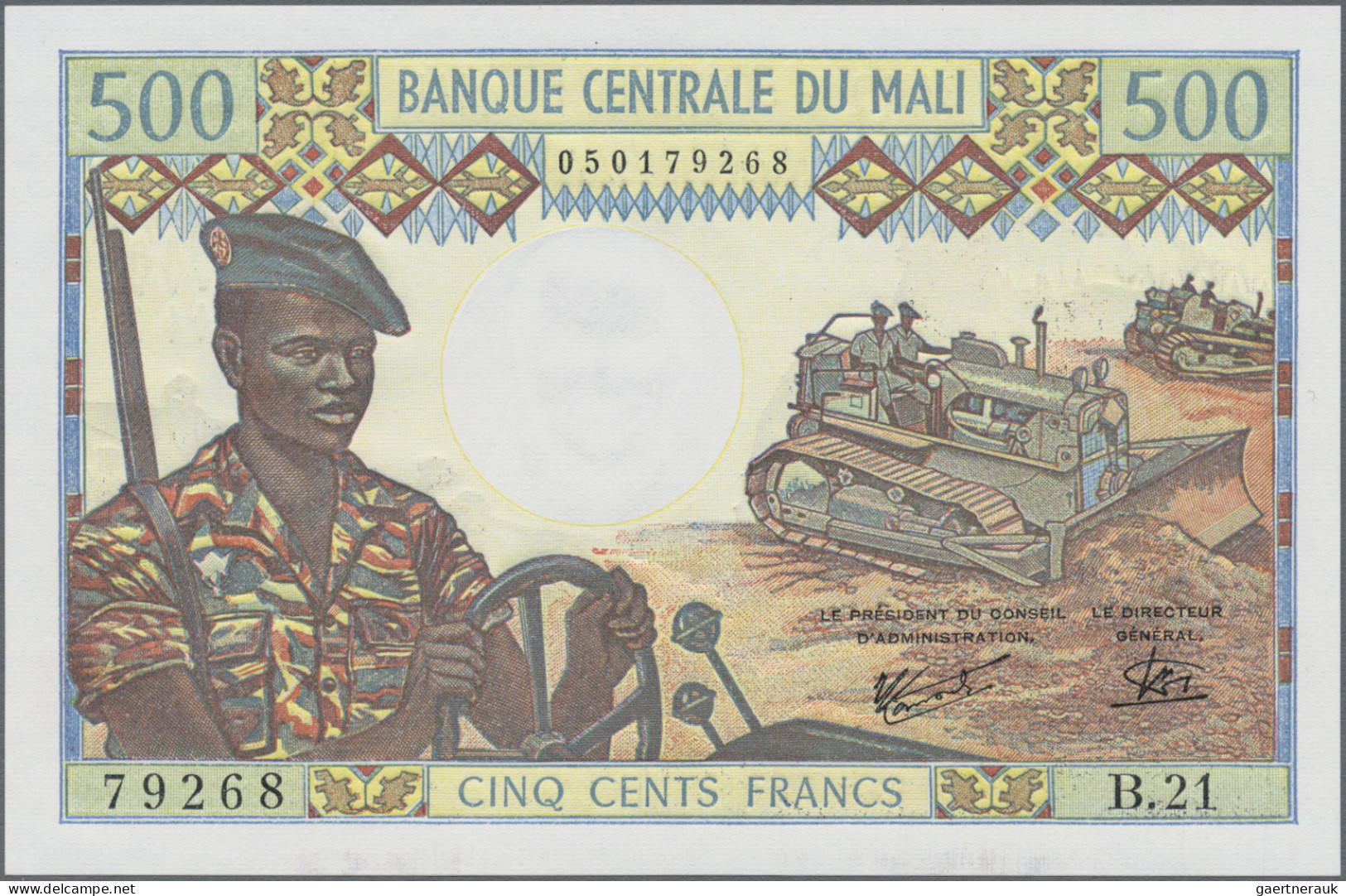 Mali: Banque Centrale Du Mali, Lot With 3 Banknotes, Series ND(1970-84), With 50 - Malí