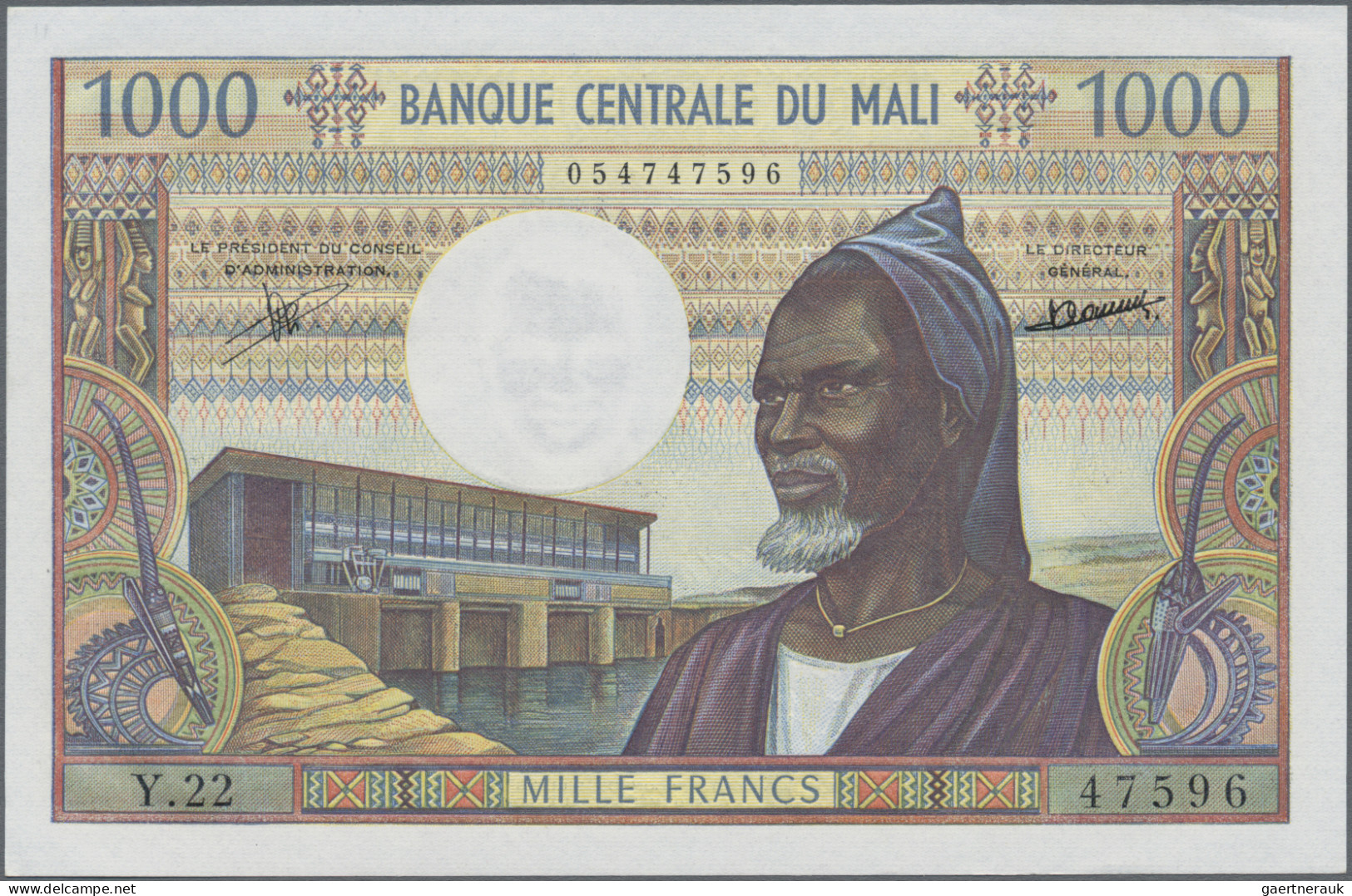 Mali: Banque Centrale Du Mali, Lot With 3 Banknotes, Series ND(1970-84), With 50 - Mali