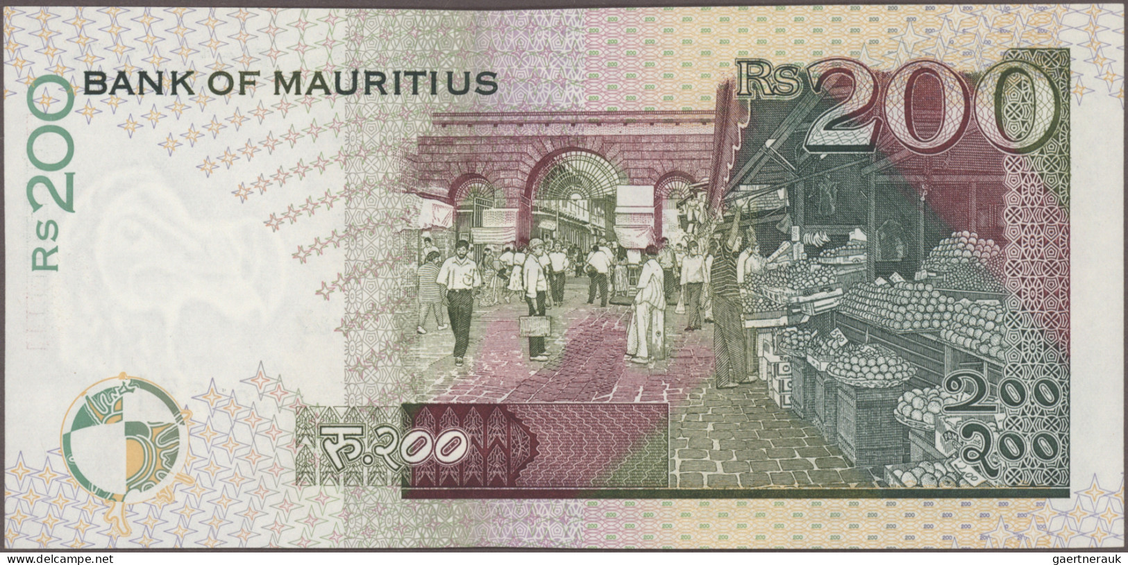 Mauritius: Bank Of Mauritius, Huge Lot With 11 Banknotes, Series 1998-2006, With - Mauritius