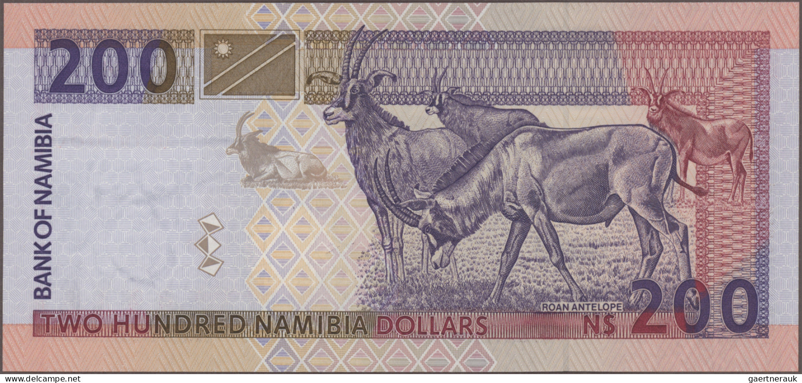 Namibia: Bank Of Namibia, Lot With 16 Banknotes, Series 1993-2001, With 10, 50 A - Namibie