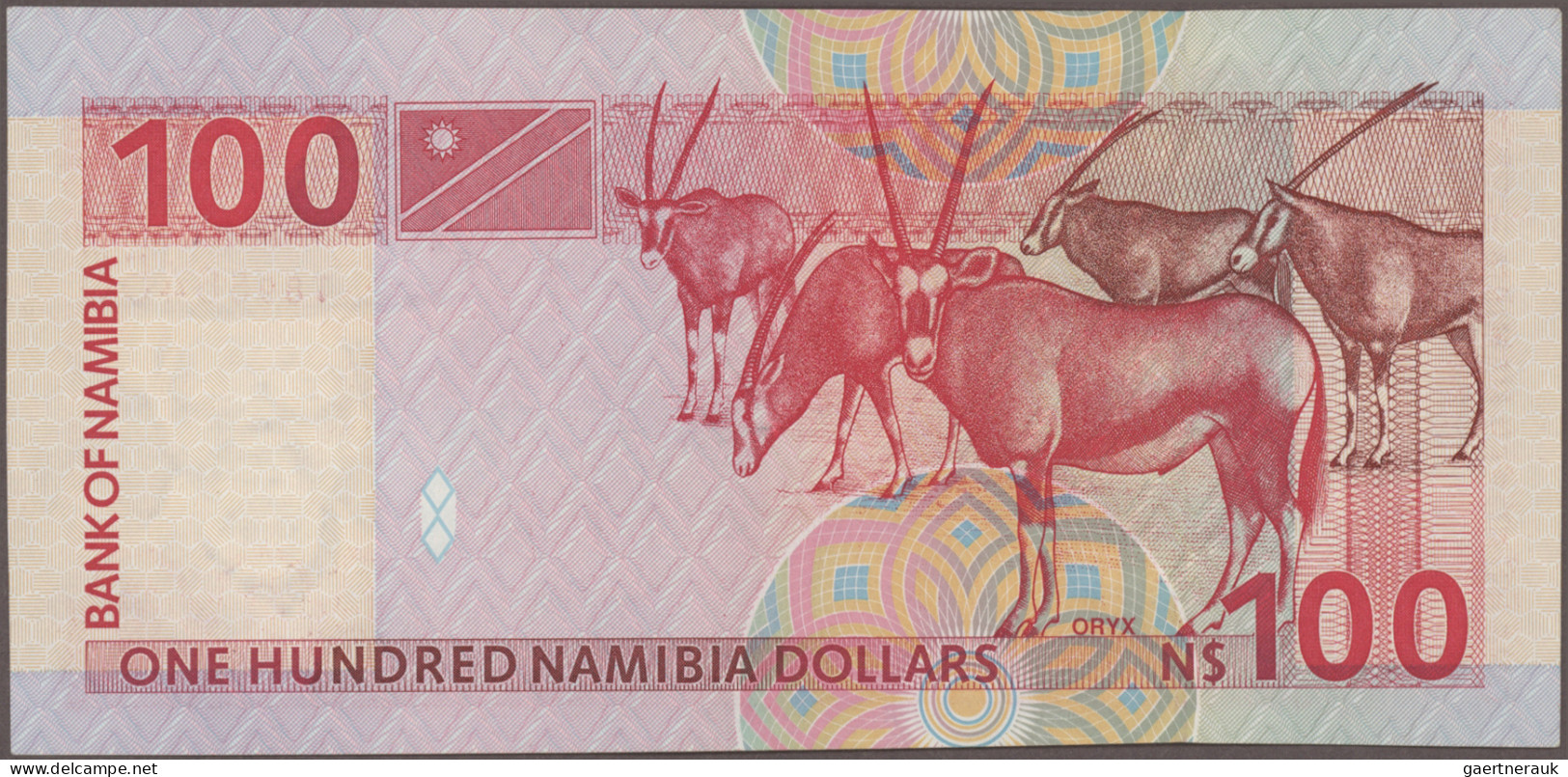 Namibia: Bank Of Namibia, Lot With 16 Banknotes, Series 1993-2001, With 10, 50 A - Namibia