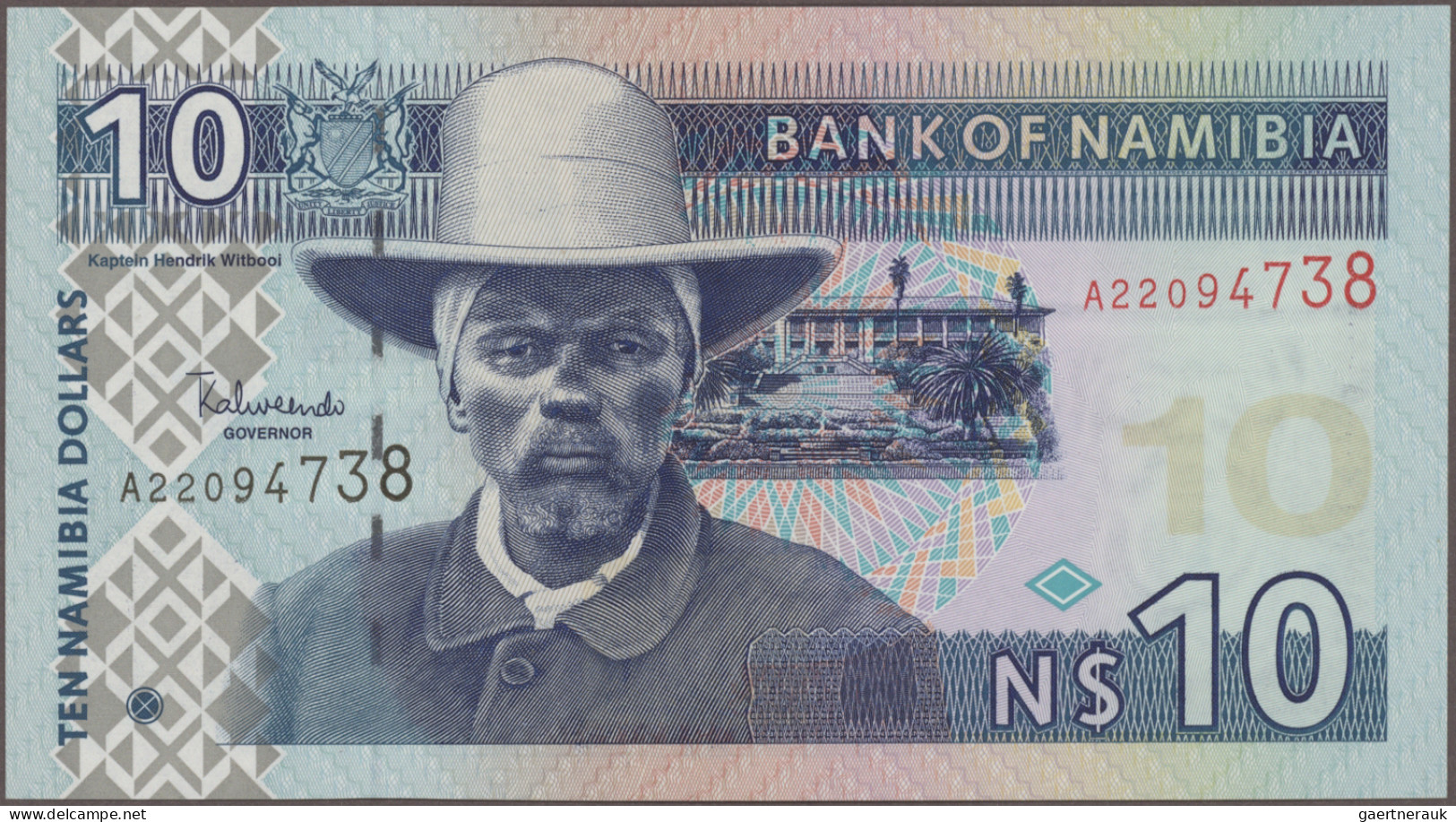 Namibia: Bank Of Namibia, Lot With 16 Banknotes, Series 1993-2001, With 10, 50 A - Namibia