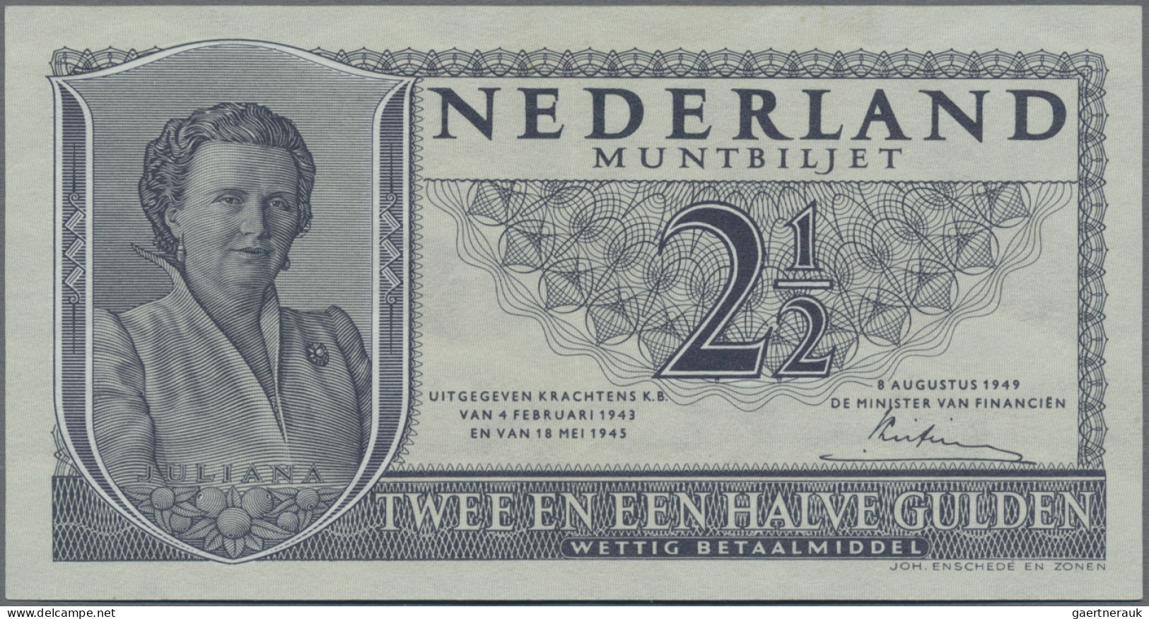 Netherlands: Kingdom Of The Netherlands And Minister Of Finance, Lot With 9 ZILV - Otros & Sin Clasificación