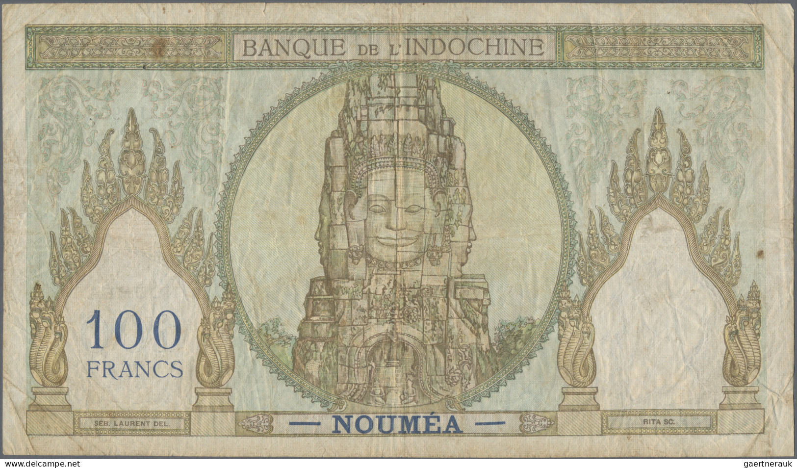 New Caledonia: Banque De L'Indochine – NOUMEA, Lot With 5 Francs ND(1926) (P.36, - Numea (Nueva Caledonia 1873-1985)