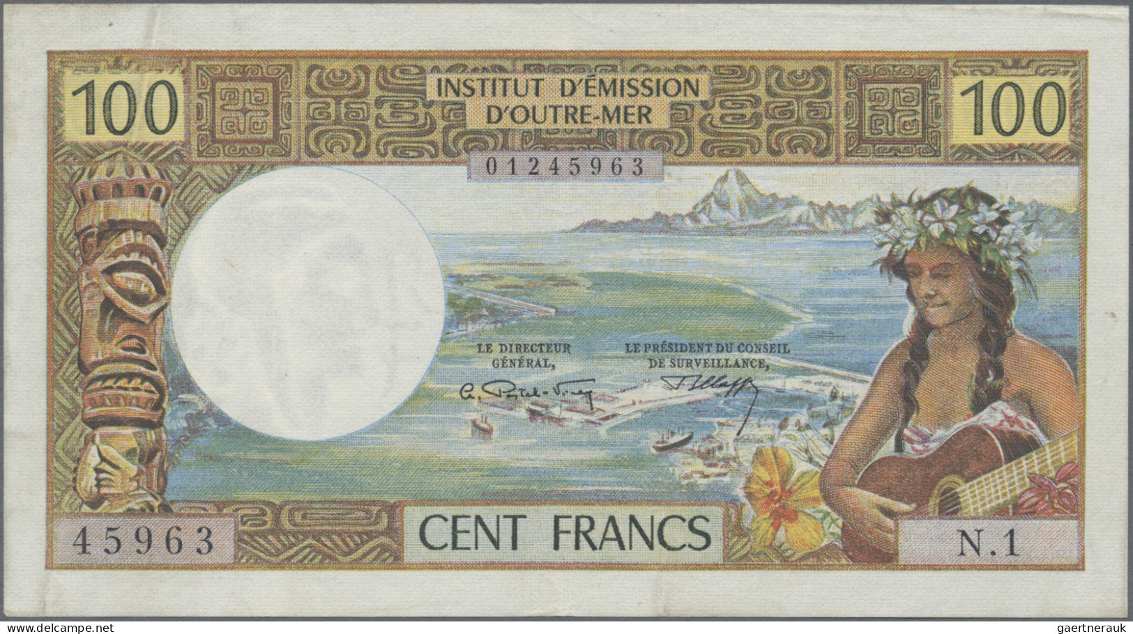 New Caledonia: Institut D'Émission D'Outre-Mer – NOUMEA, Pair With 100 Francs ND - Nouvelle-Calédonie 1873-1985