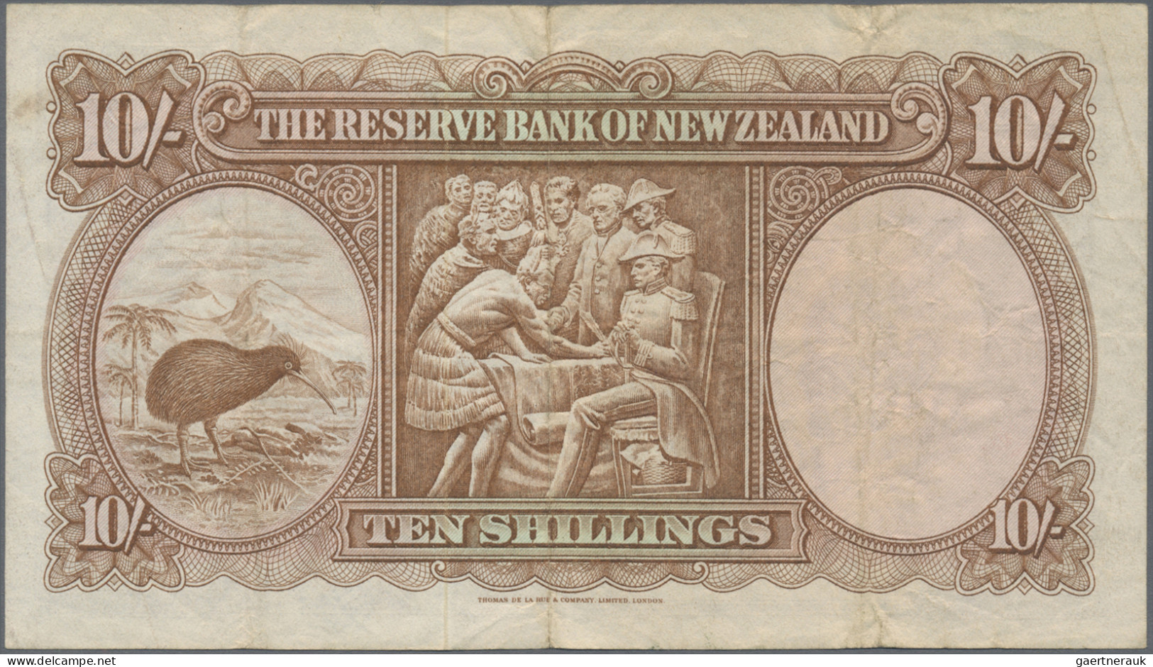 New Zealand: The Reserve Bank of New Zealand, lot with 4 banknotes, series ND(19