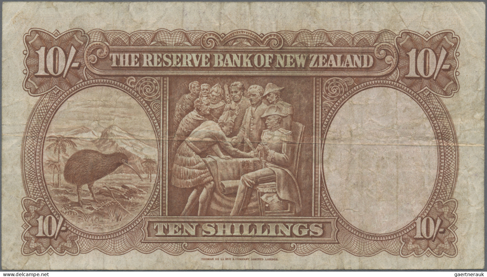 New Zealand: The Reserve Bank of New Zealand, lot with 4 banknotes, series ND(19