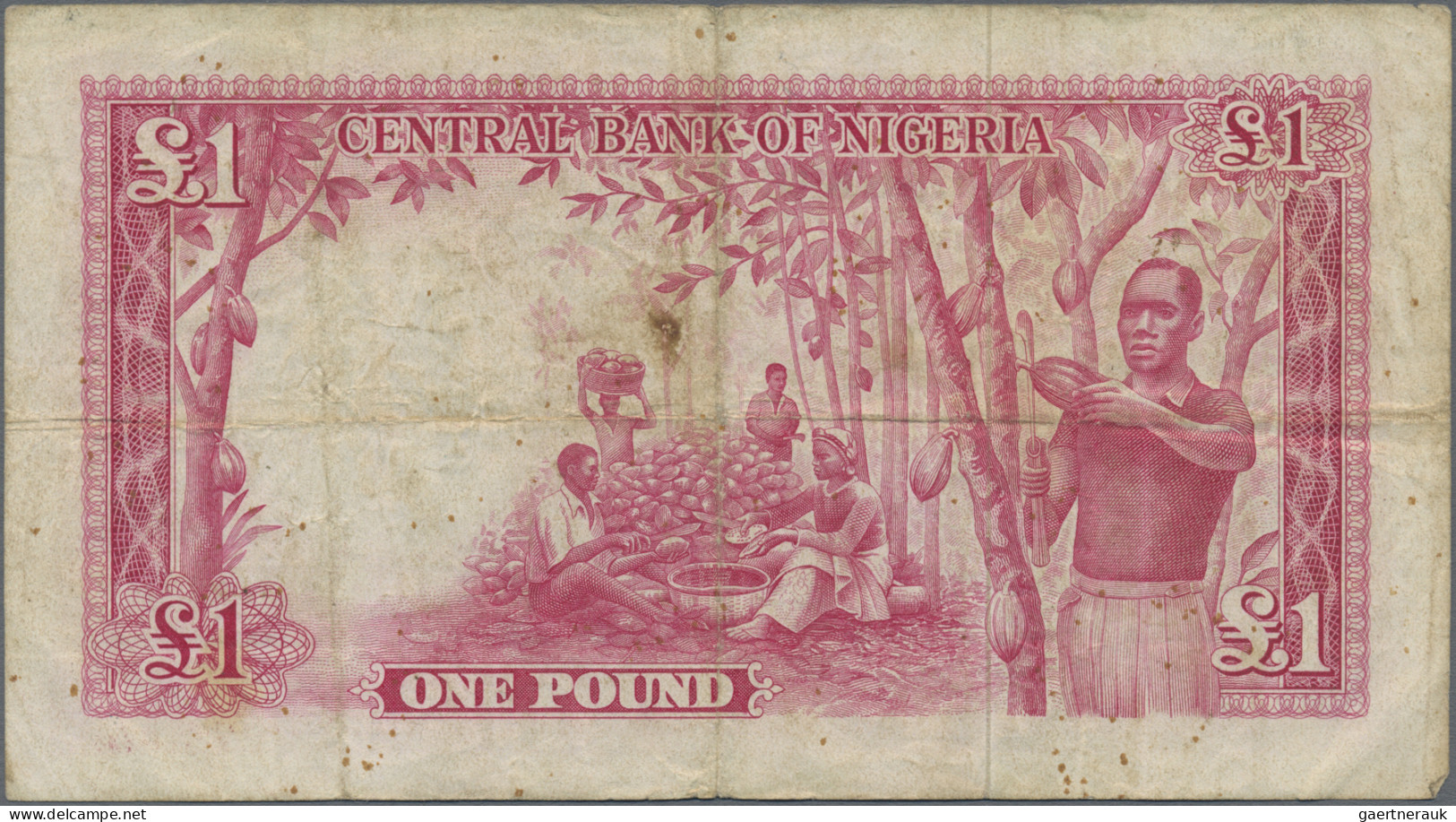 Nigeria: Central Bank Of Nigeria, Pair With 10 Shillings 1958 (P.3, F+/VF, Graff - Nigeria