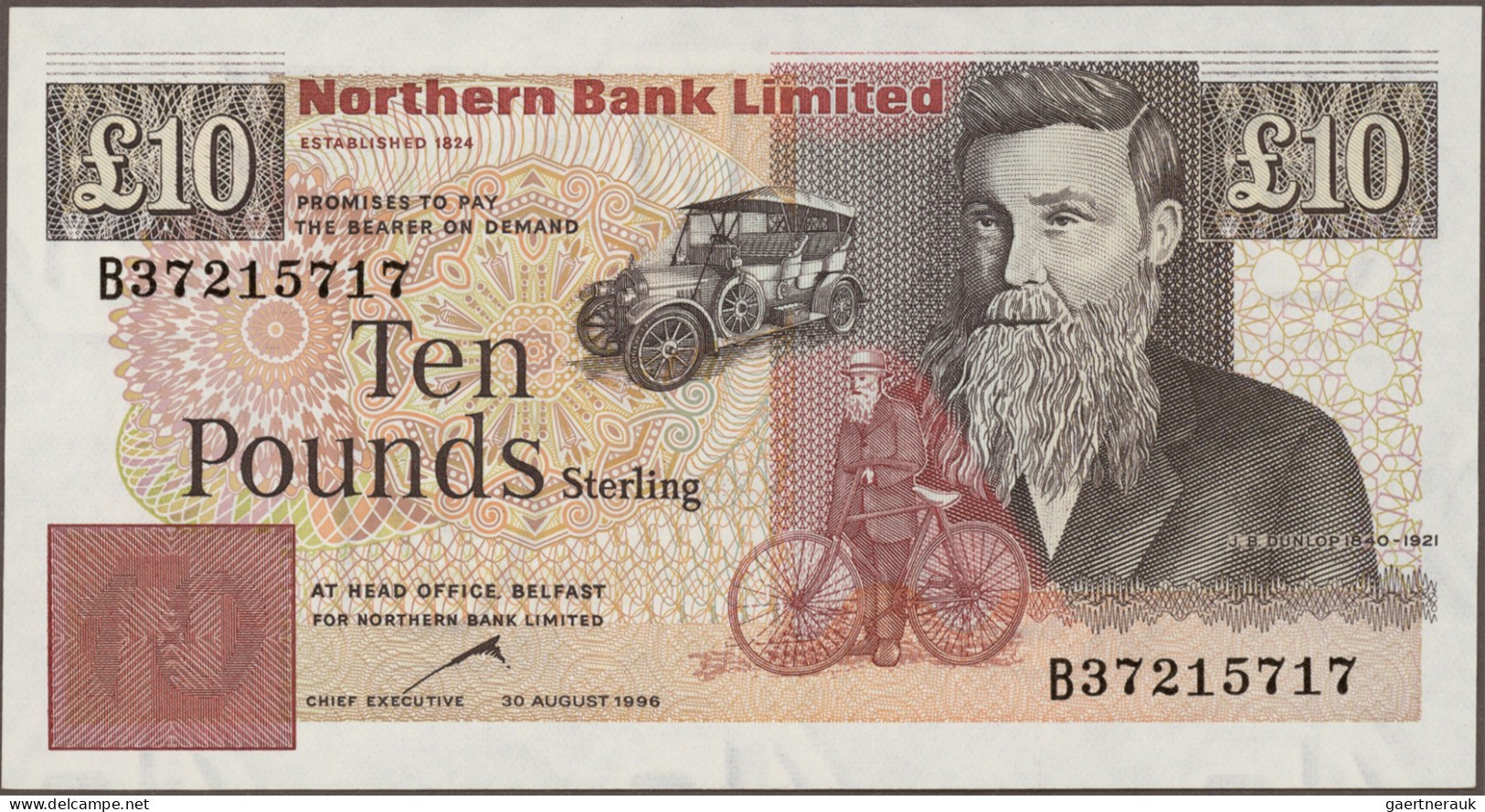 Northern Ireland: Northern Bank Limited, Lot With 6 Banknotes, Series 1971-2005, - Otros & Sin Clasificación