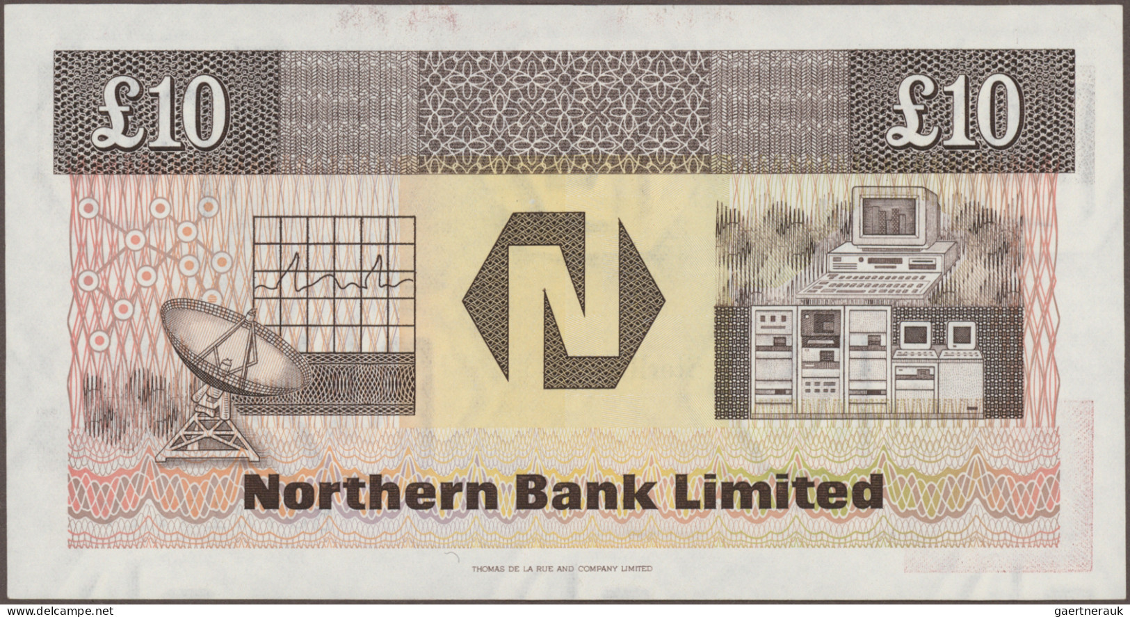 Northern Ireland: Northern Bank Limited, Lot With 6 Banknotes, Series 1971-2005, - Andere & Zonder Classificatie