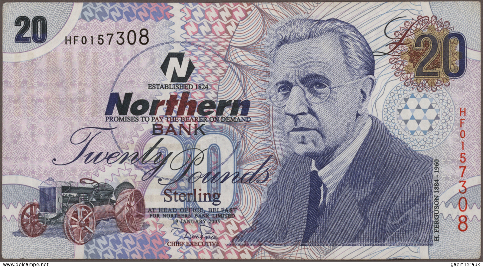 Northern Ireland: Northern Bank Limited, Lot With 6 Banknotes, Series 1971-2005, - Autres & Non Classés