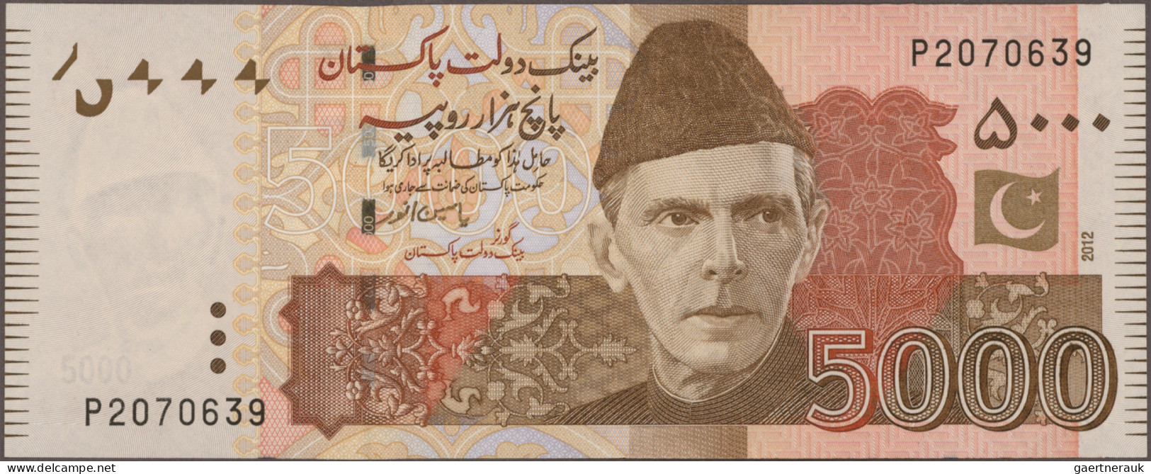 Pakistan: Government and State Bank of Pakistan, lot with 49 banknotes, series 1
